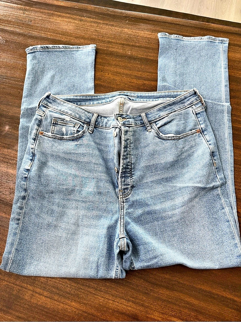 Old Navy Extra High-Waisted Kicker Boot-Cut Jeans Blue Waist 16